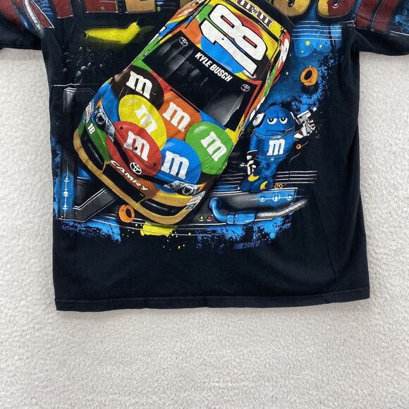 VTG M&M's Kyle Busch NASCAR Chase Authentic T Shirt Men's L All Over Print Tee - Picture 14 of 16